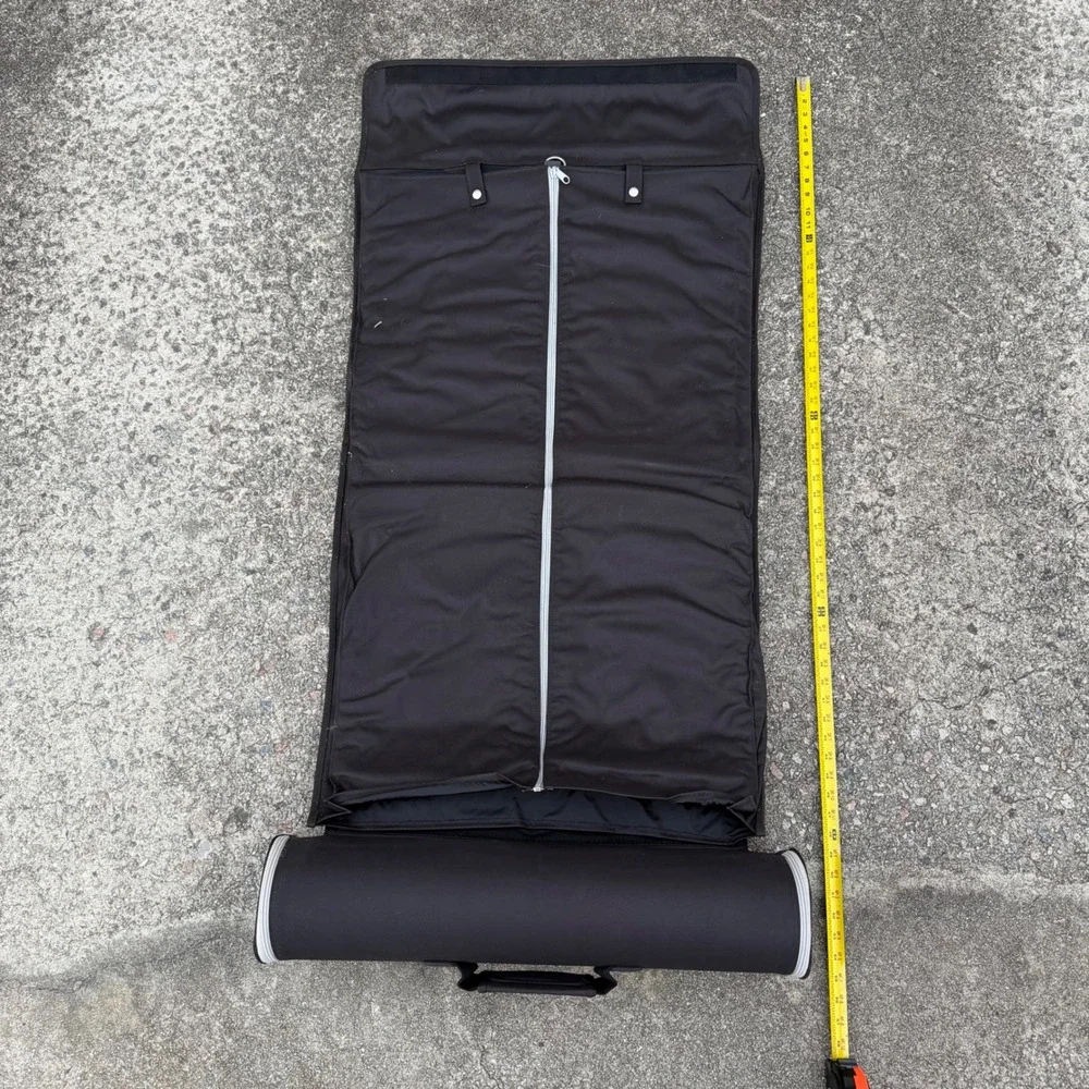 Home Accents Travel Gear Roll Up Garment Bag‎ Black Canvas Hanging Suit Carrier